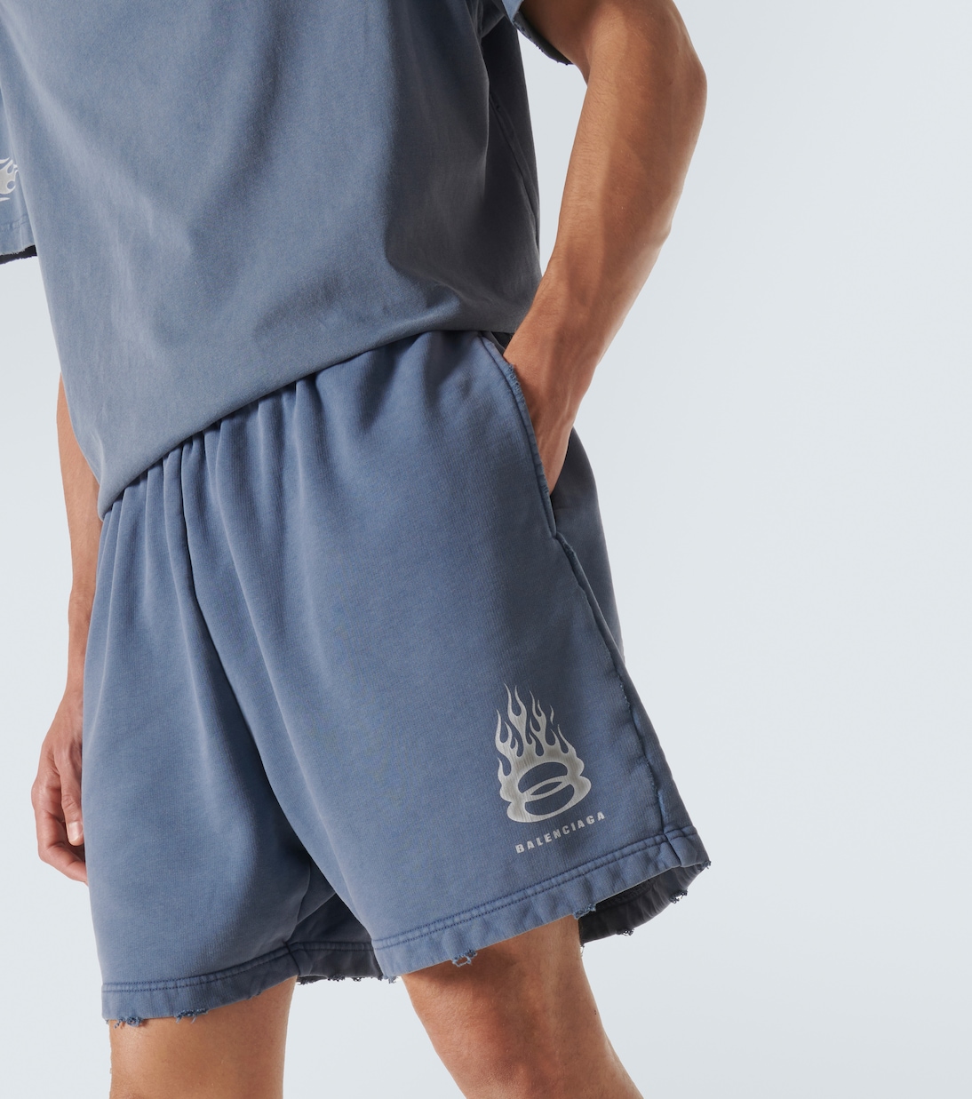 Political Campaign cotton fleece shorts | Balenciaga