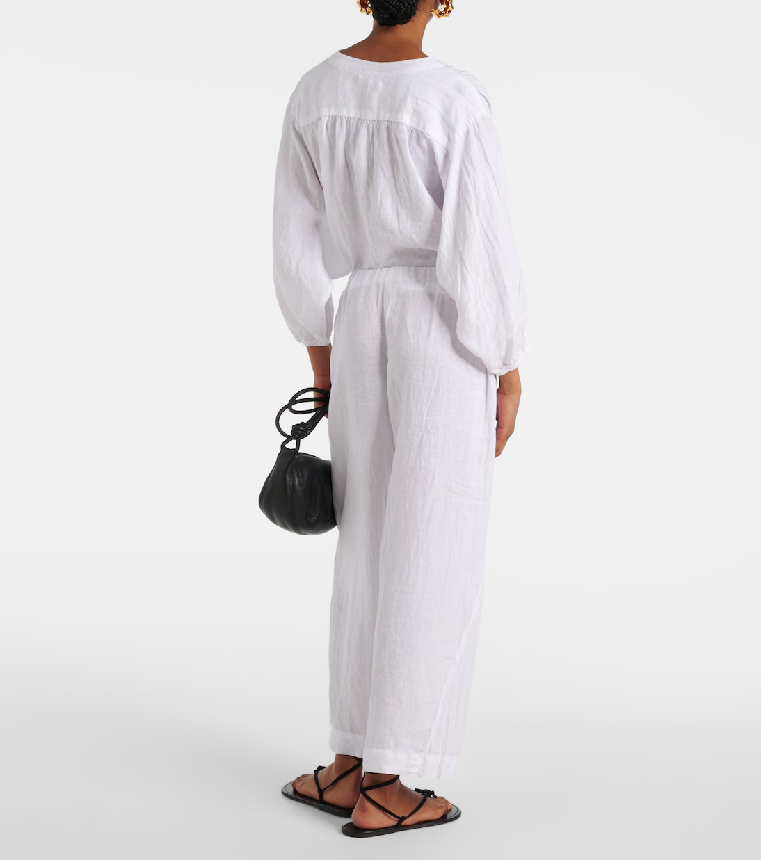Weite Hose Lola aus Leinen | Velvet
