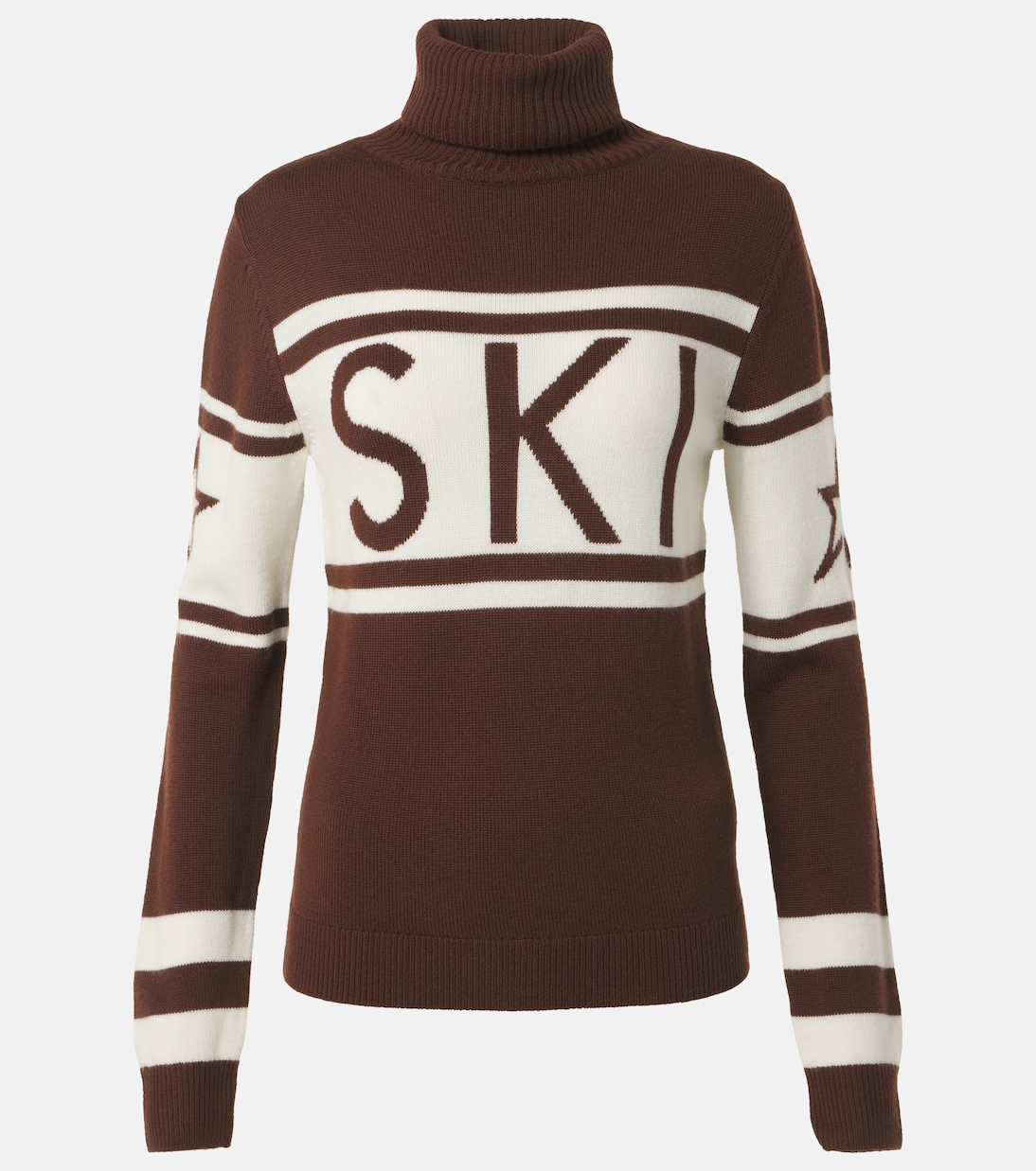 Jersey de cuello alto Schild de lana en intarsia | Perfect Moment