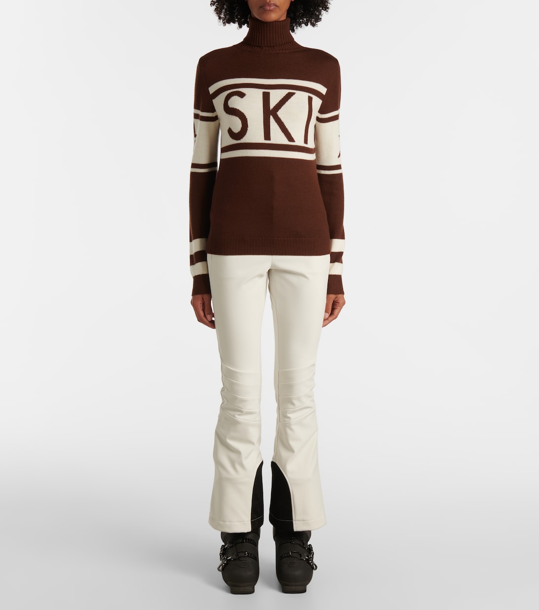 Jersey de cuello alto Schild de lana en intarsia | Perfect Moment