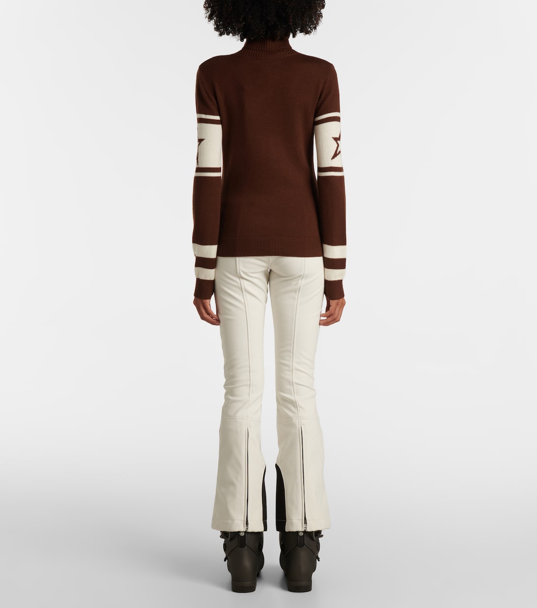 Jersey de cuello alto Schild de lana en intarsia | Perfect Moment