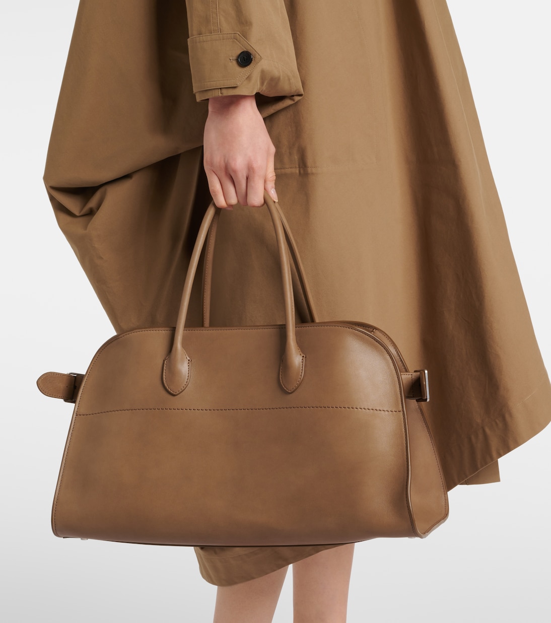 E/W Margaux leather tote bag | The Row