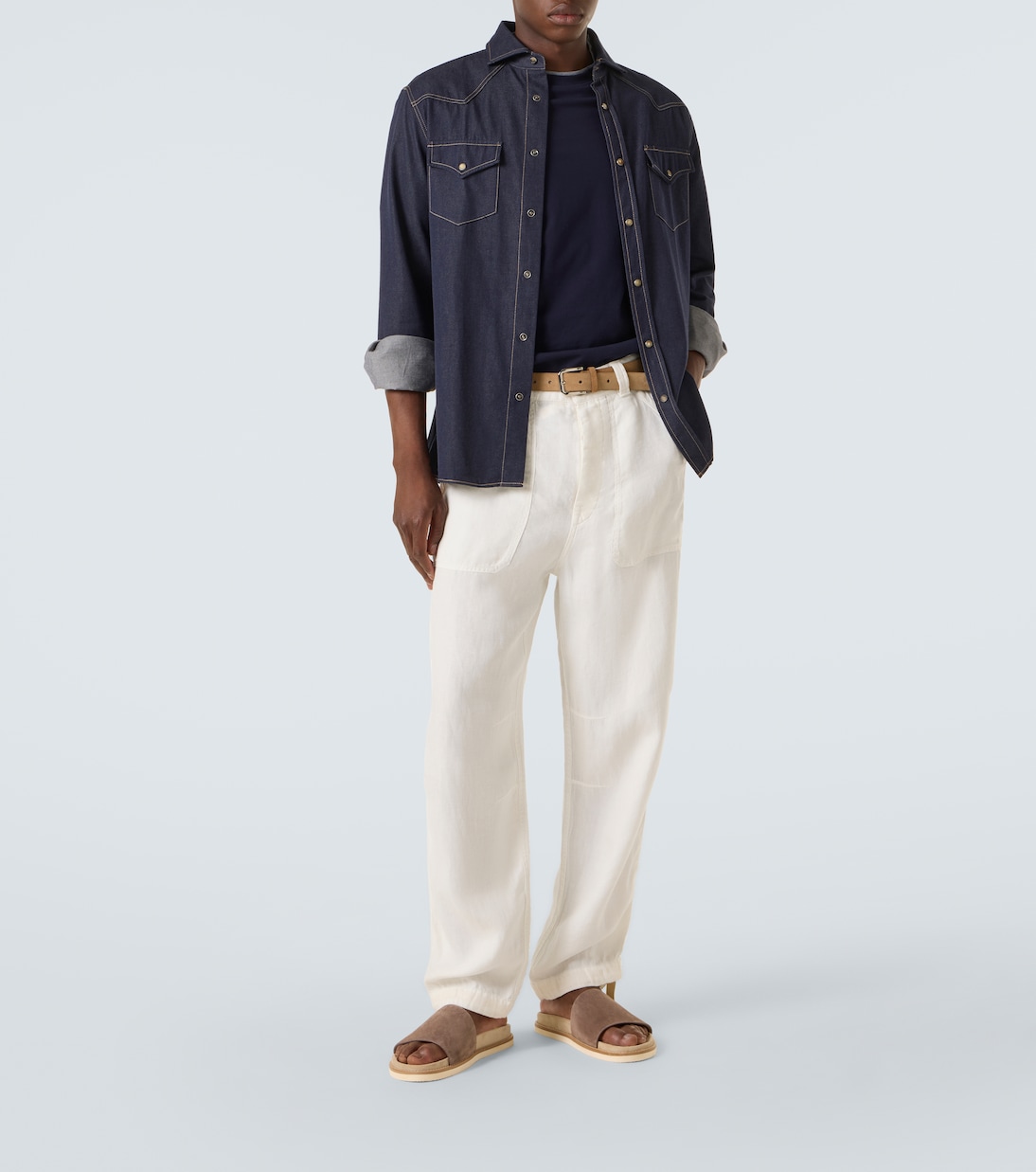Slippers in suede | Brunello Cucinelli
