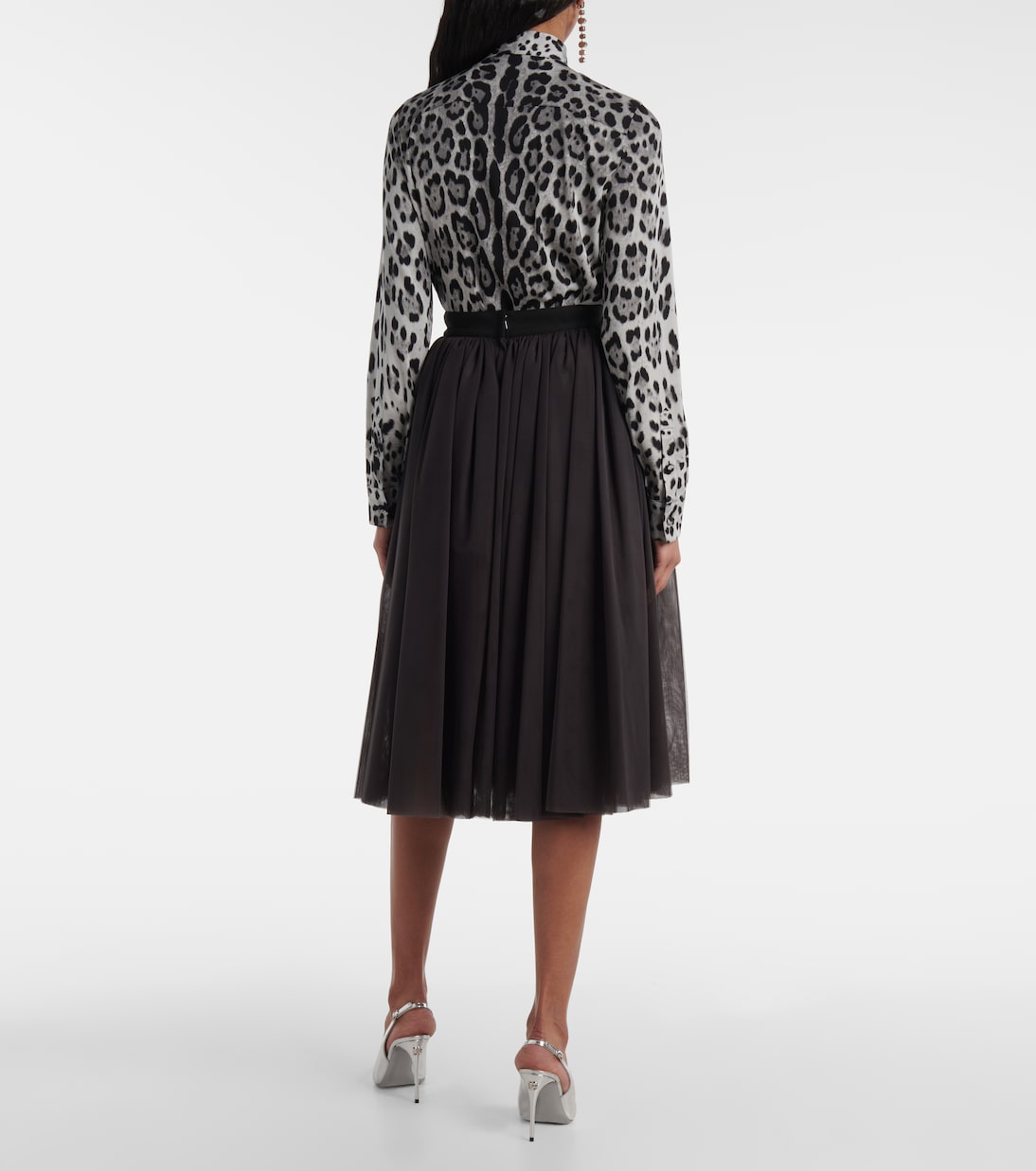Falda midi fruncida de tul | Dolce&Gabbana
