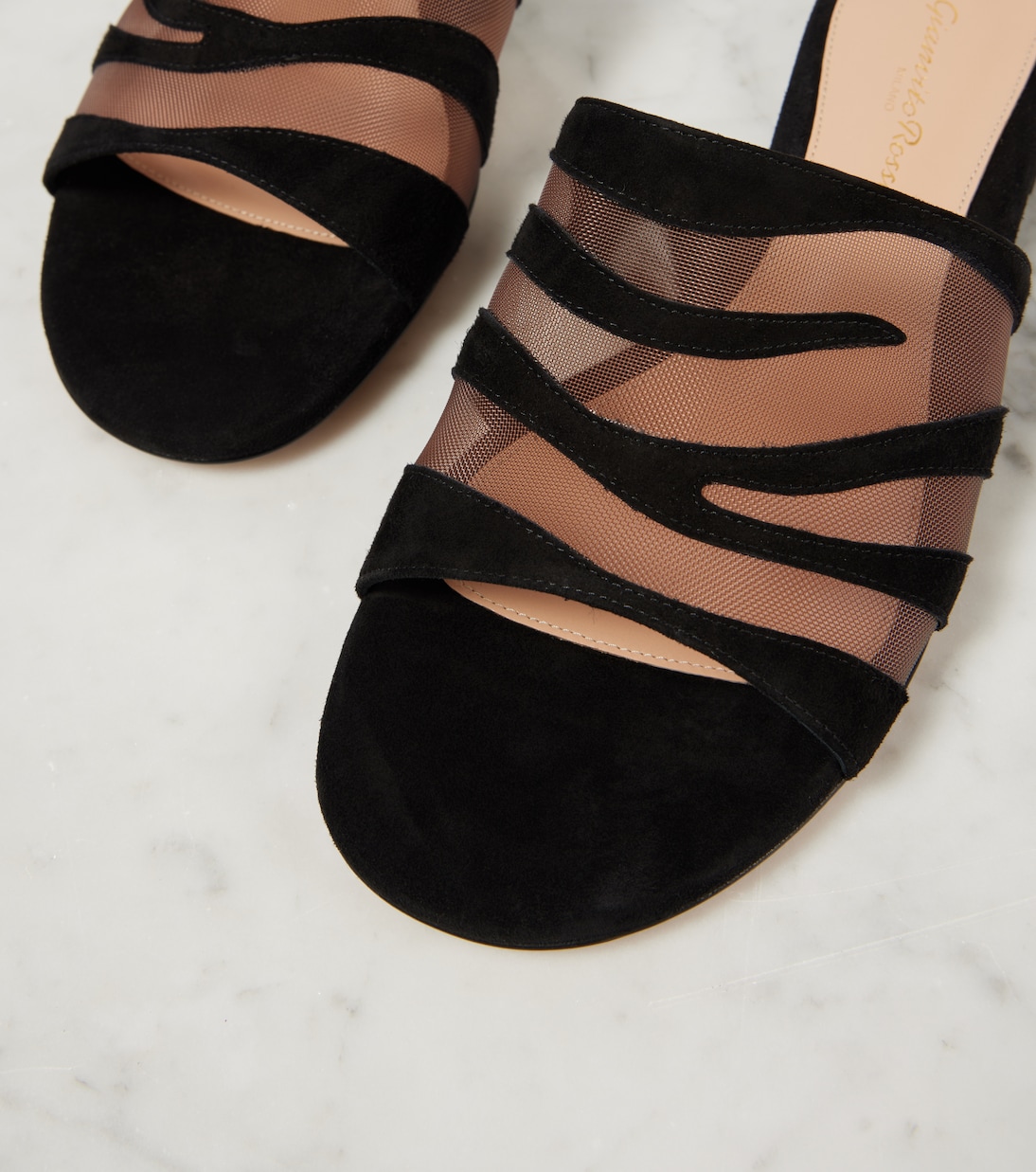 Tigra suede and mesh slides | Gianvito Rossi