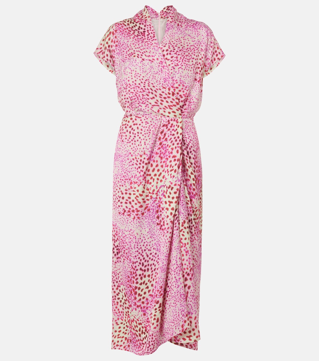 Robe midi imprimée en satin | Dries Van Noten