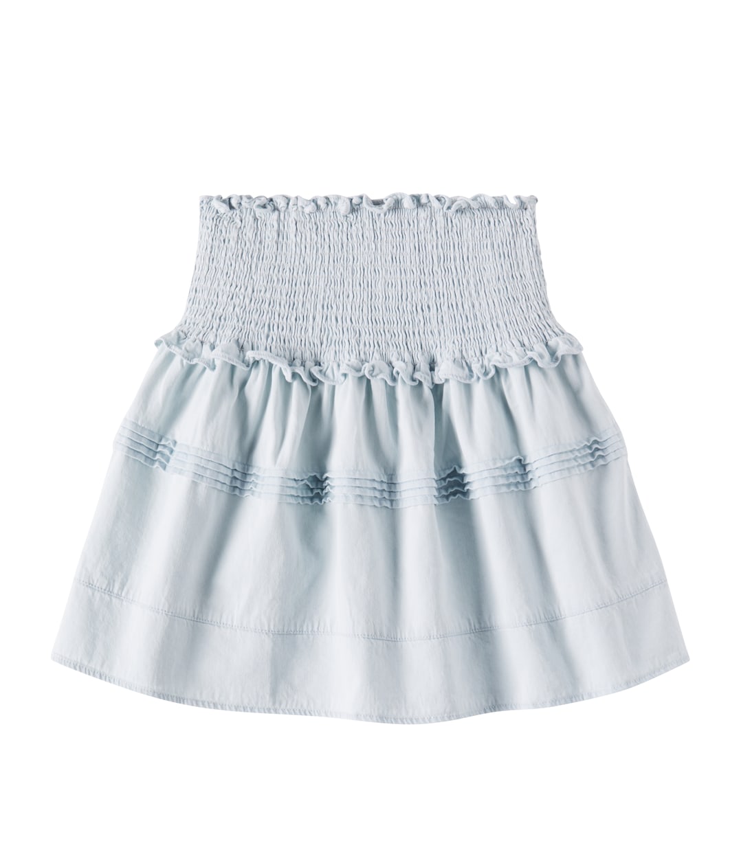 Falda en chambray de algodón fruncida | Petite Amalie  
