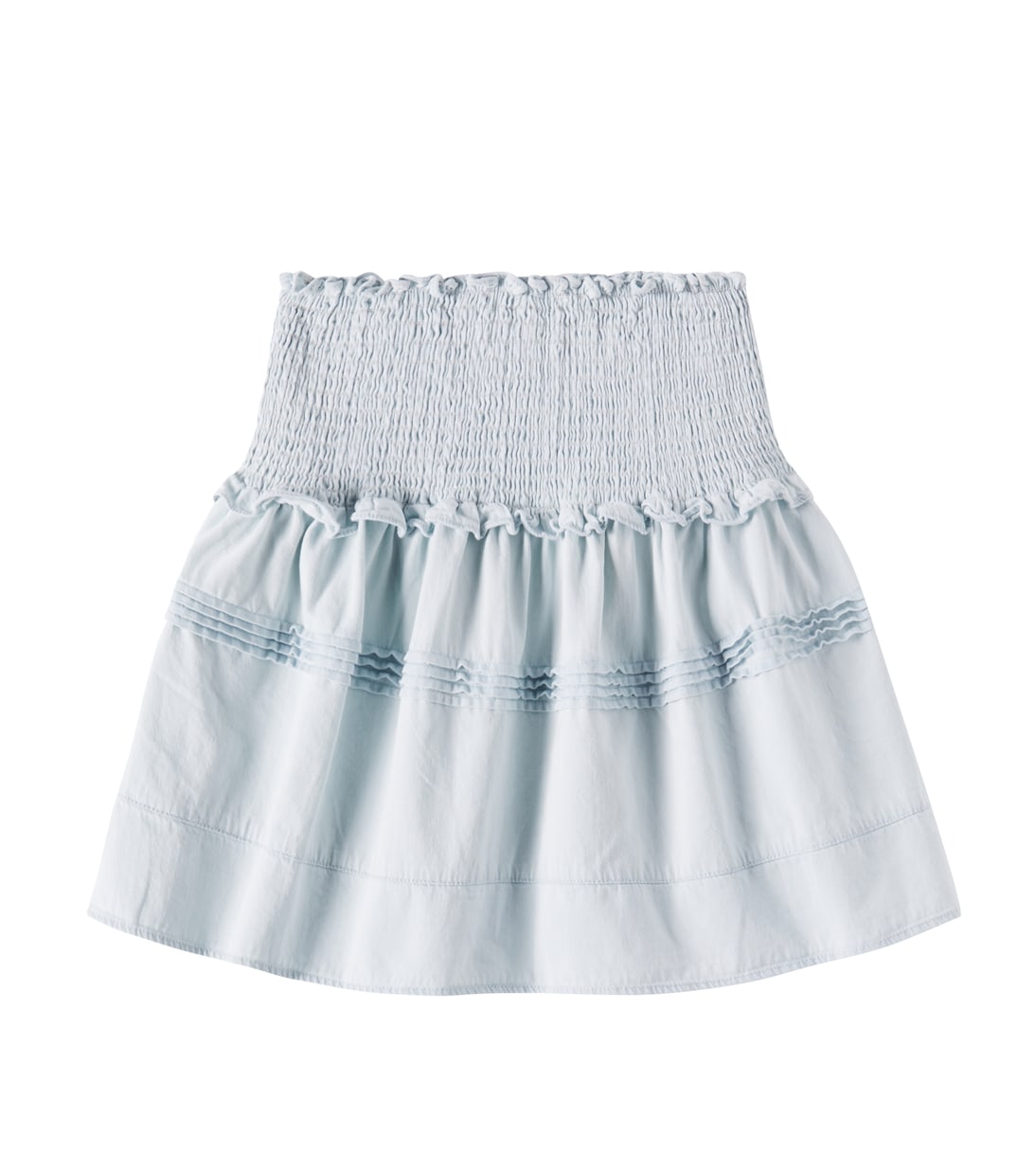 Falda en chambray de algodón fruncida | Petite Amalie  
