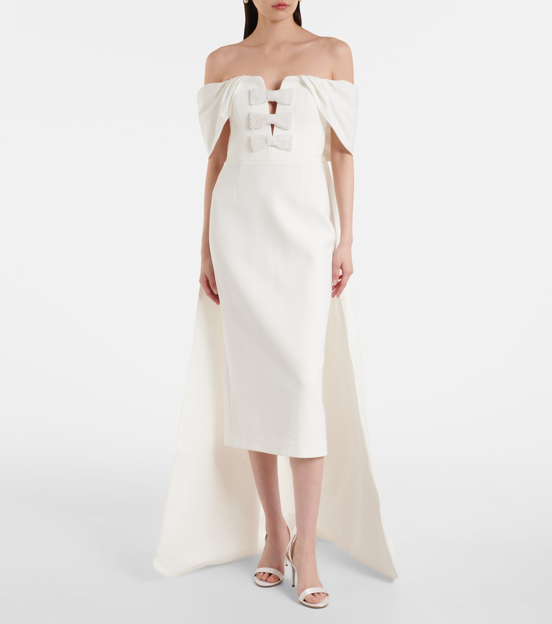 Robe midi Rory en crêpe | Rebecca Vallance