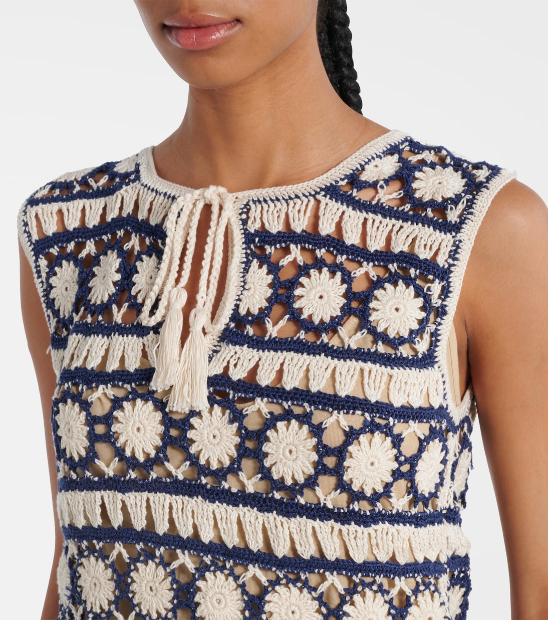Crochet cotton minidress | Anna Kosturova