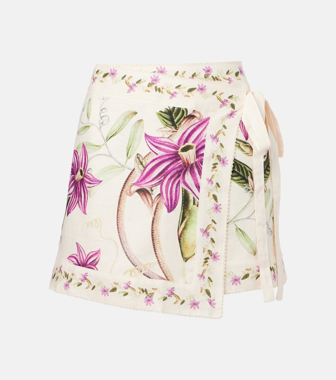 Luna printed linen beach cover-up | Agua by Agua Bendita