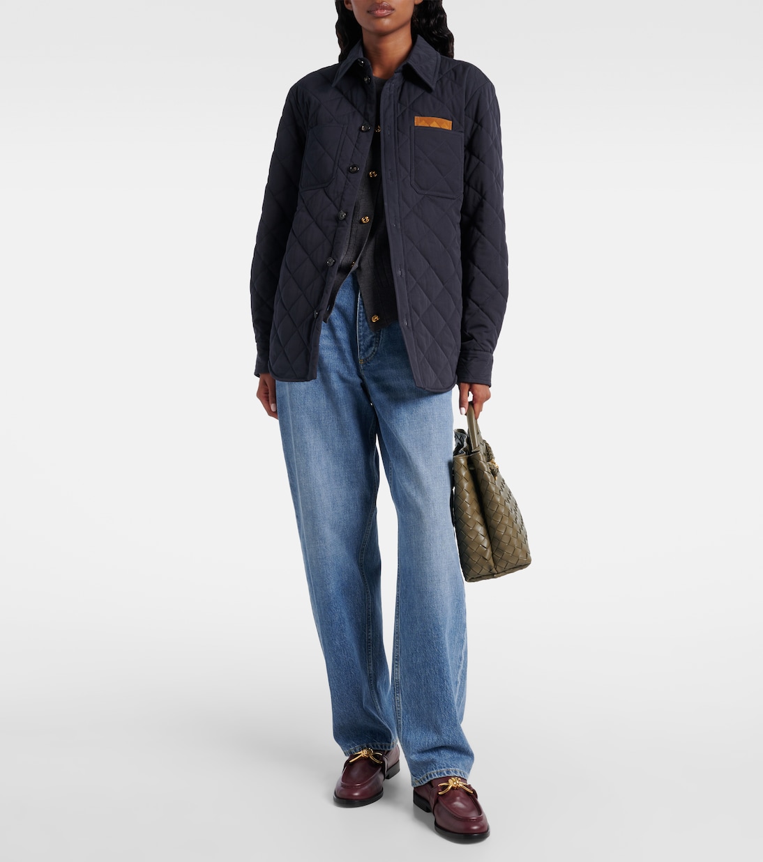Steppjacke Intrecciato aus einem Baumwollgemisch | Bottega Veneta