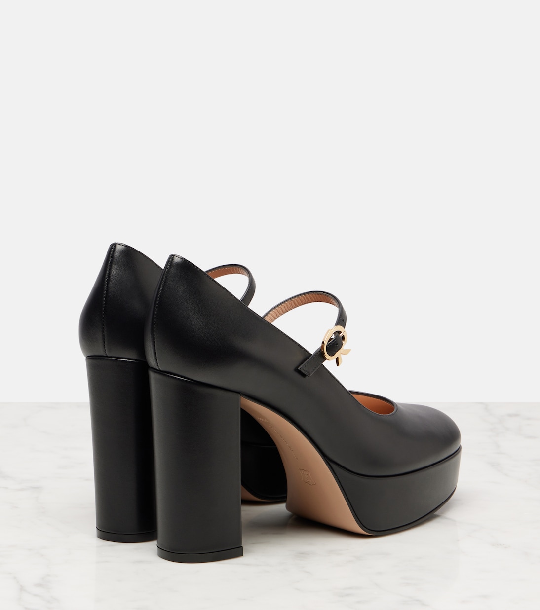 Salones Mary Jane de piel con plataforma | Gianvito Rossi