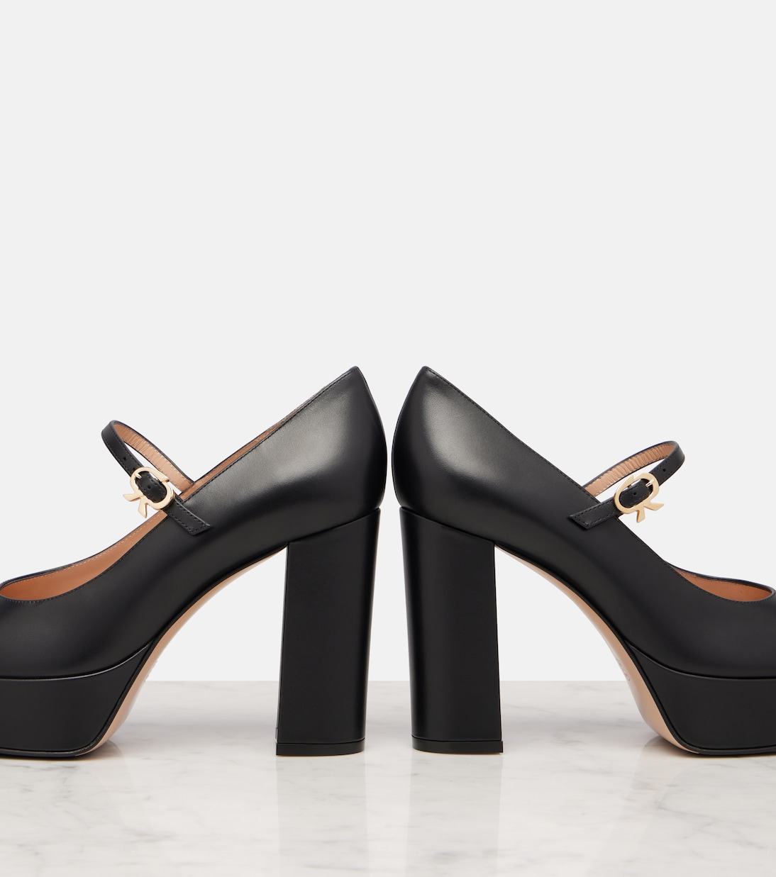Salones Mary Jane de piel con plataforma | Gianvito Rossi