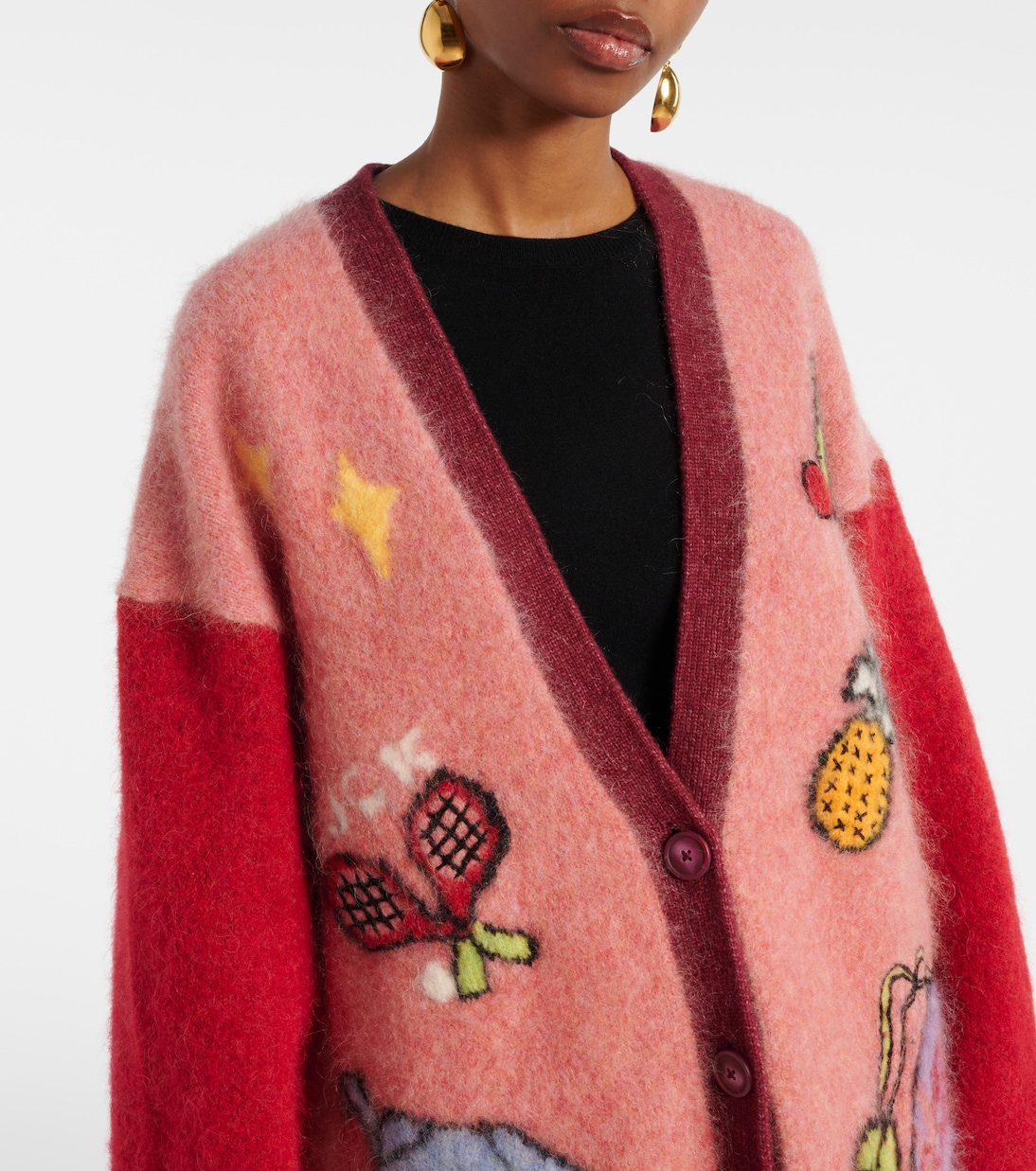 Court embroidered wool-blend cardigan | Alémais