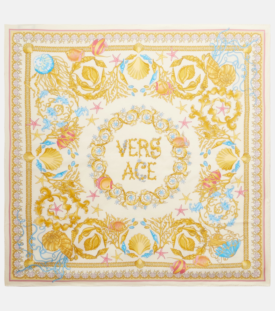 Foulard Underwater Barocco en soie | Versace