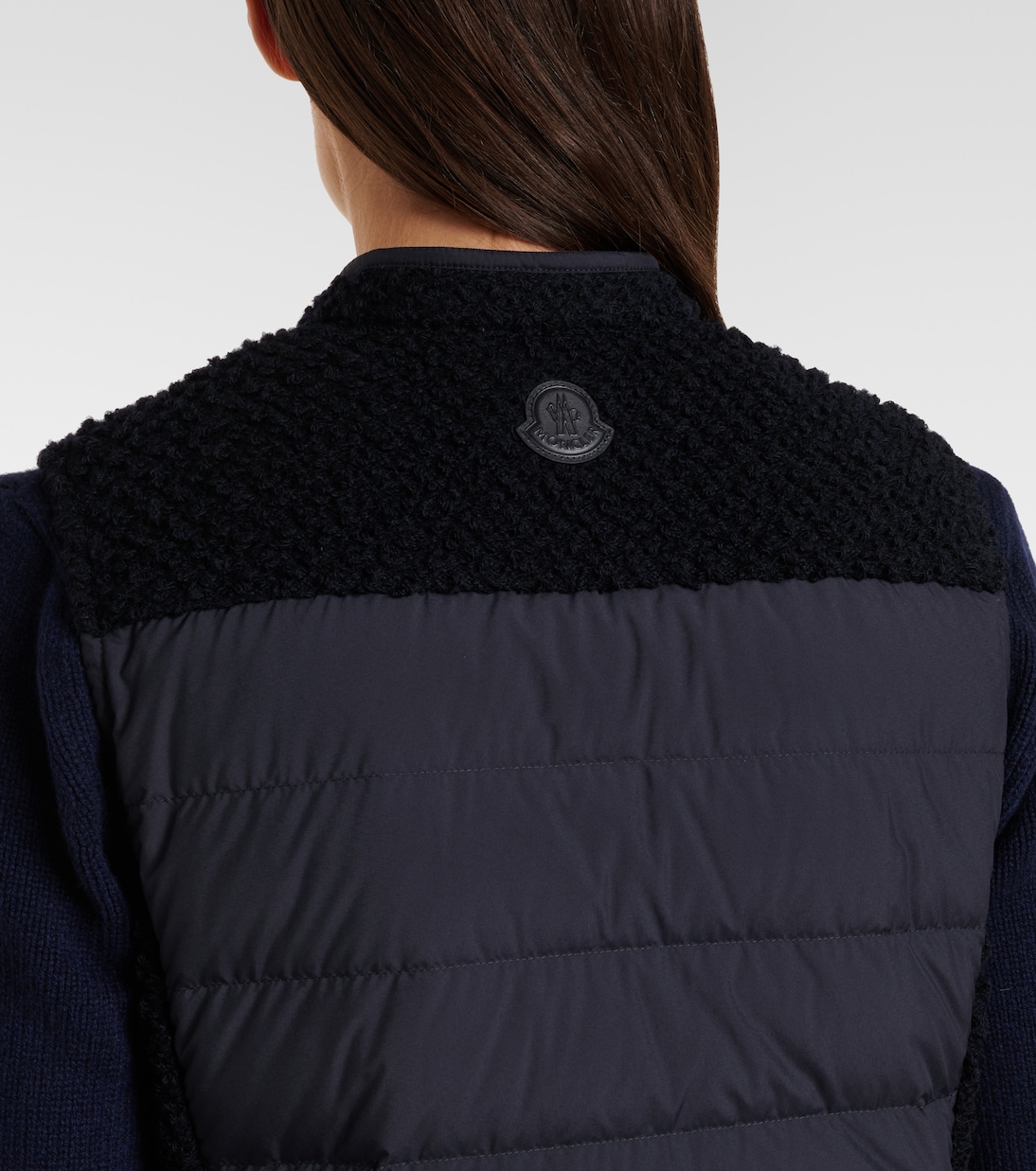 Piumino in bouclé di lana senza maniche | Moncler