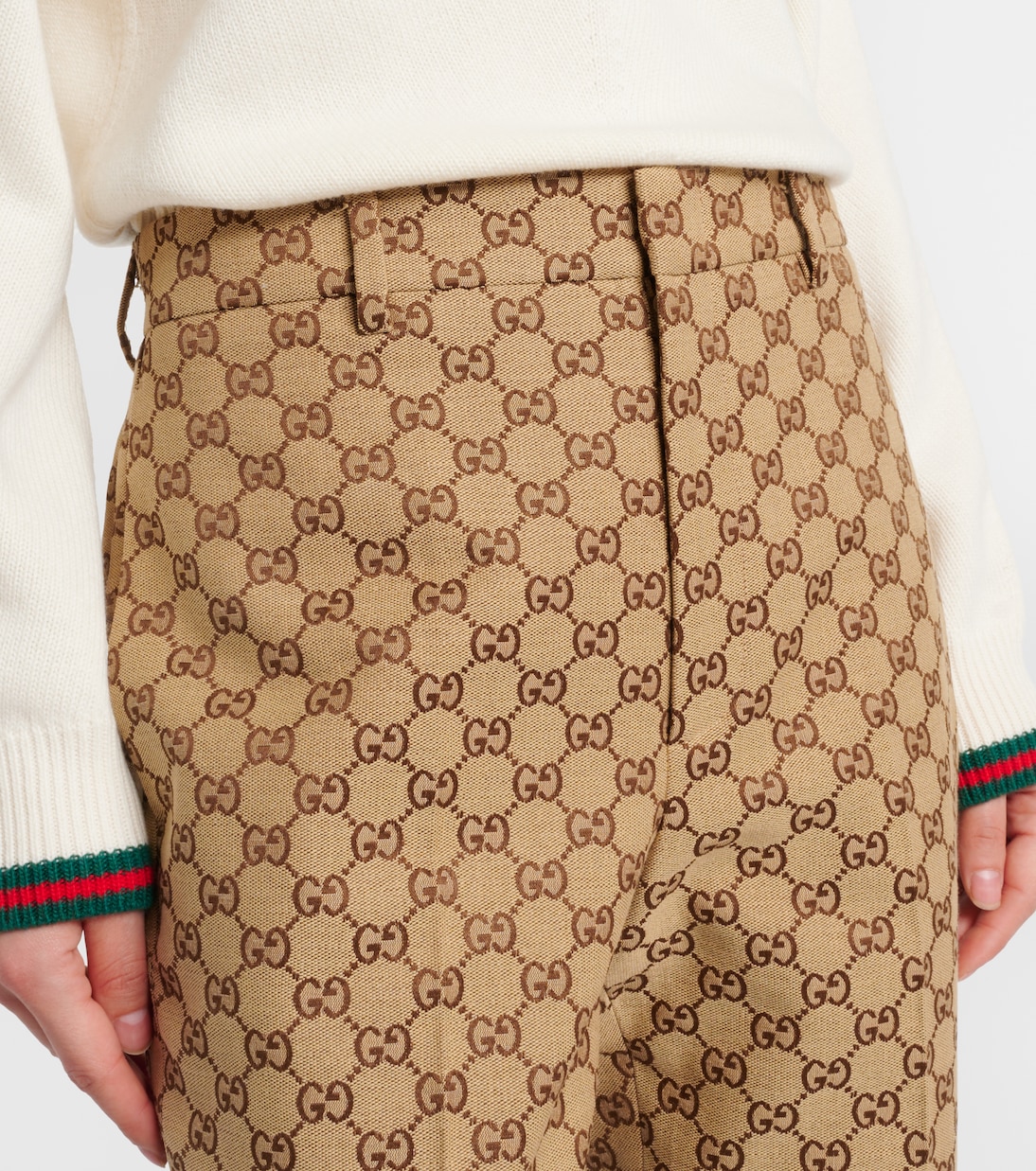 Pantaloni regular in misto cotone | Gucci