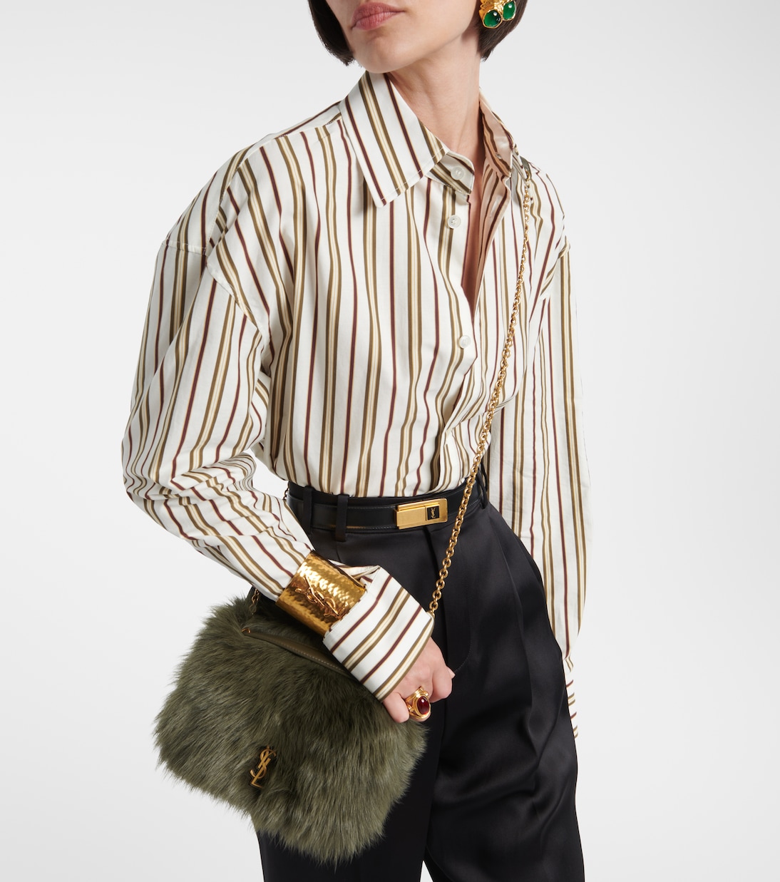 Jamie 4.3 Mini shearling shoulder bag | Saint Laurent