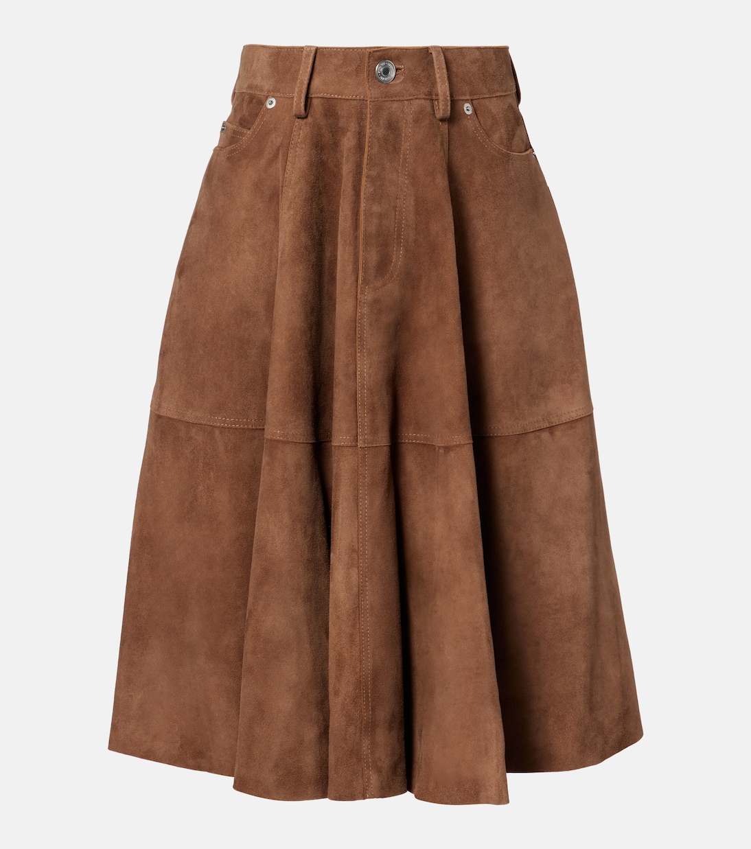 Pleated suede midi skirt | Ami Paris