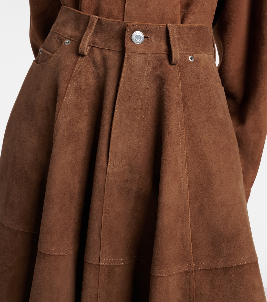 Pleated suede midi skirt | Ami Paris