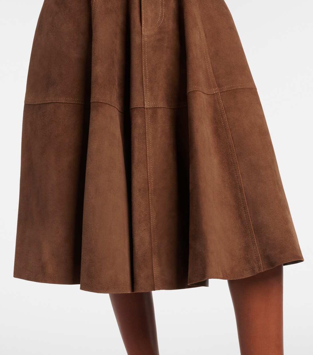 Pleated suede midi skirt | Ami Paris