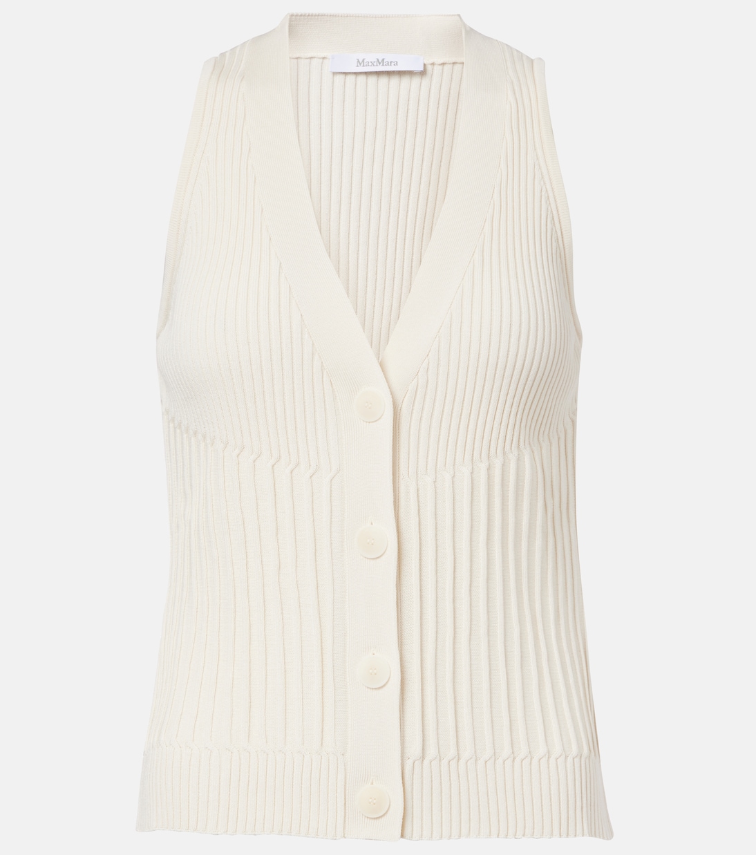 Bimba ribbed-knit cotton-blend vest | Max Mara