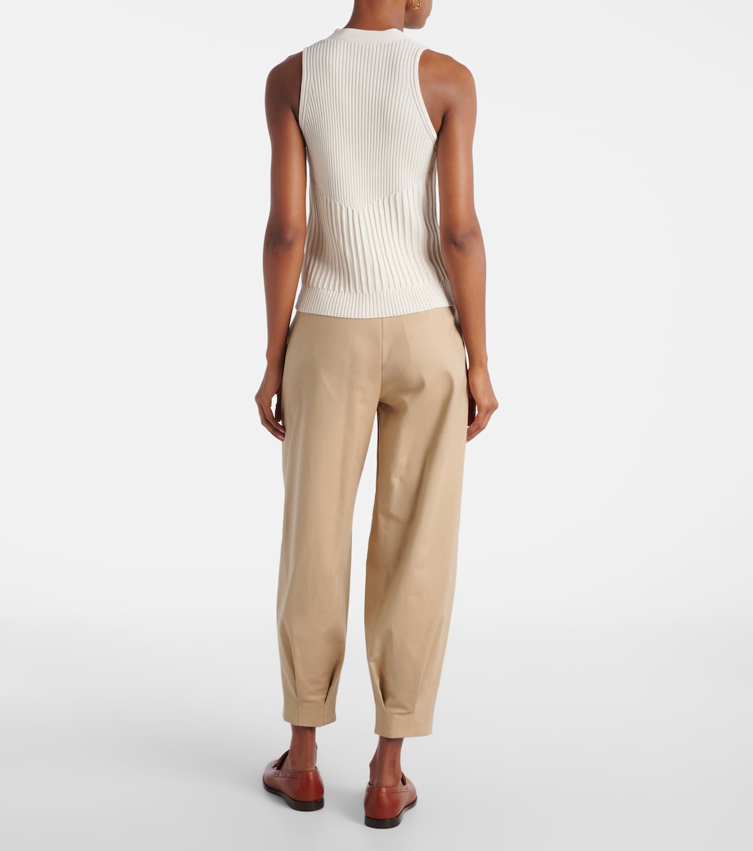 Bimba ribbed-knit cotton-blend vest | Max Mara