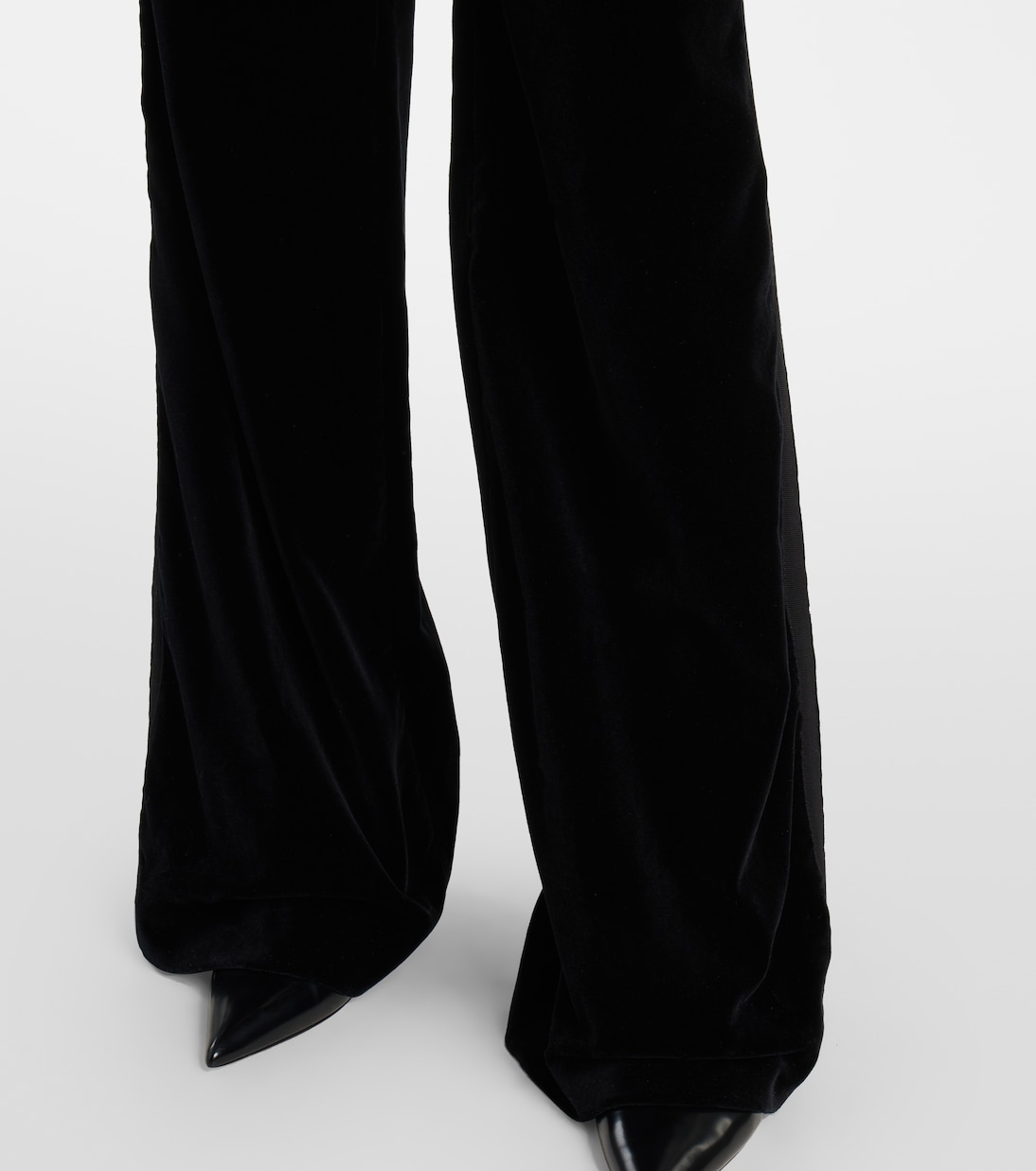 Cotton velvet wide-leg pants | Costarellos