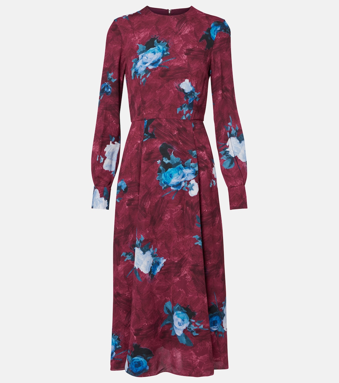 Floral crêpe midi dress | Erdem