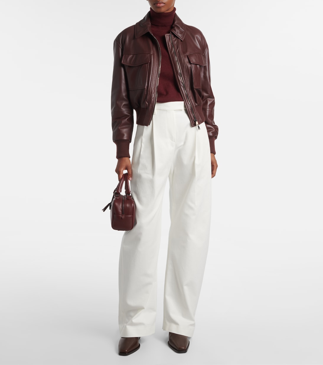 Monili leather knee-high boots | Brunello Cucinelli