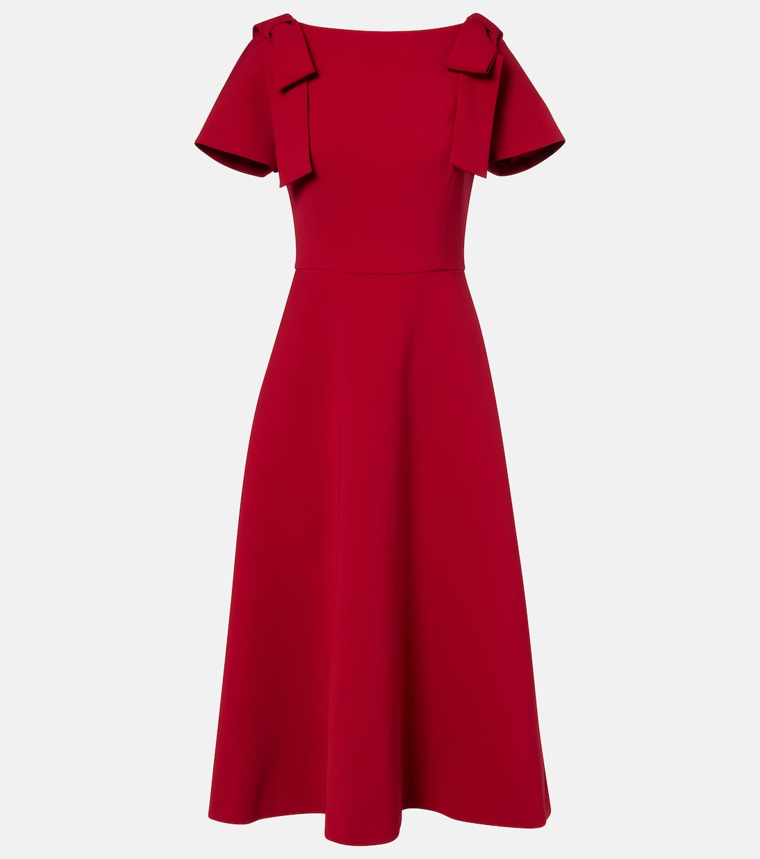 Bow-detail crêpe midi dress | Carolina Herrera