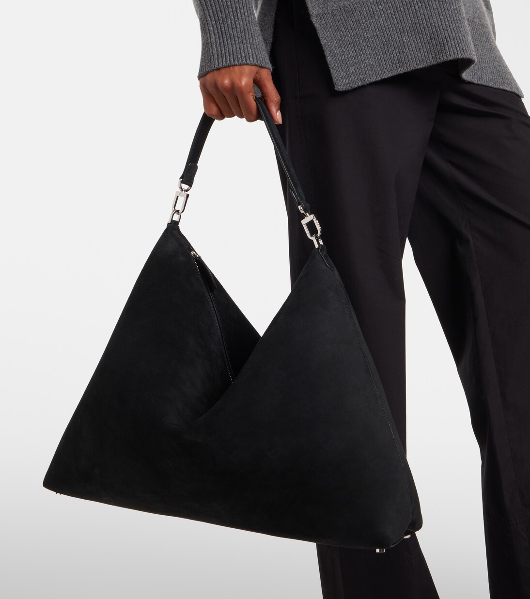 Tote Bag Bevel aus Veloursleder | Toteme