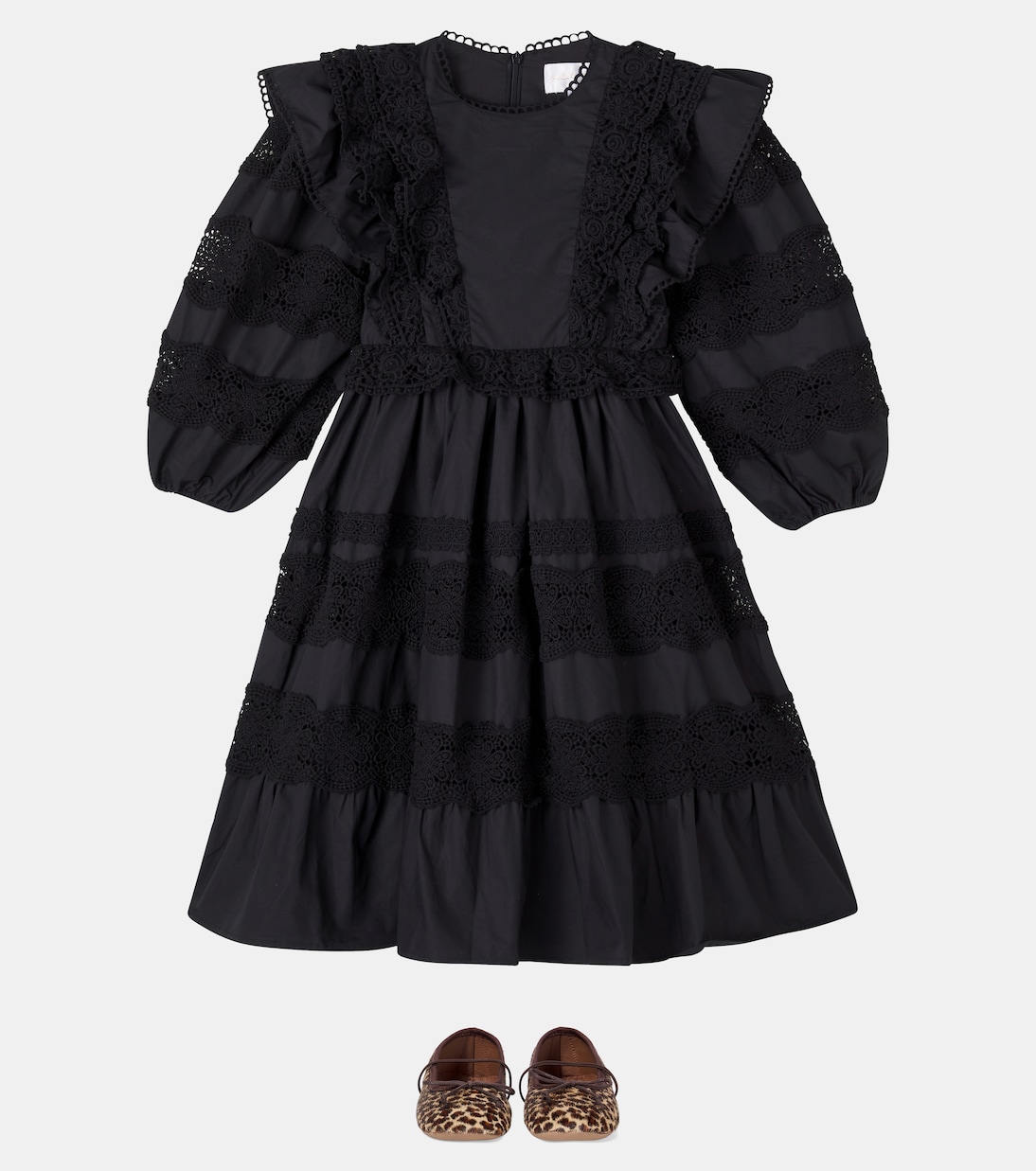 Kleid aus Baumwolle mit Spitze | Petite Amalie  