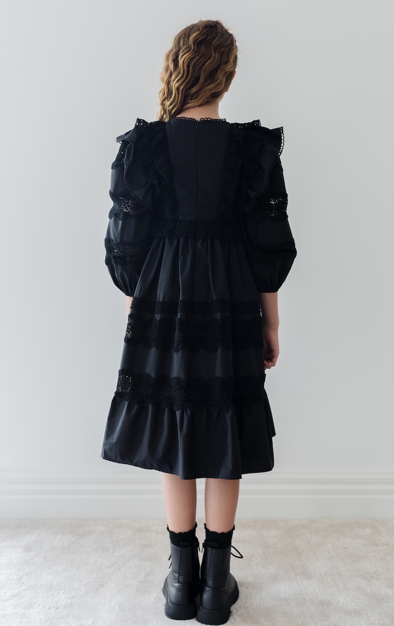 Lace-trimmed cotton dress | Petite Amalie  