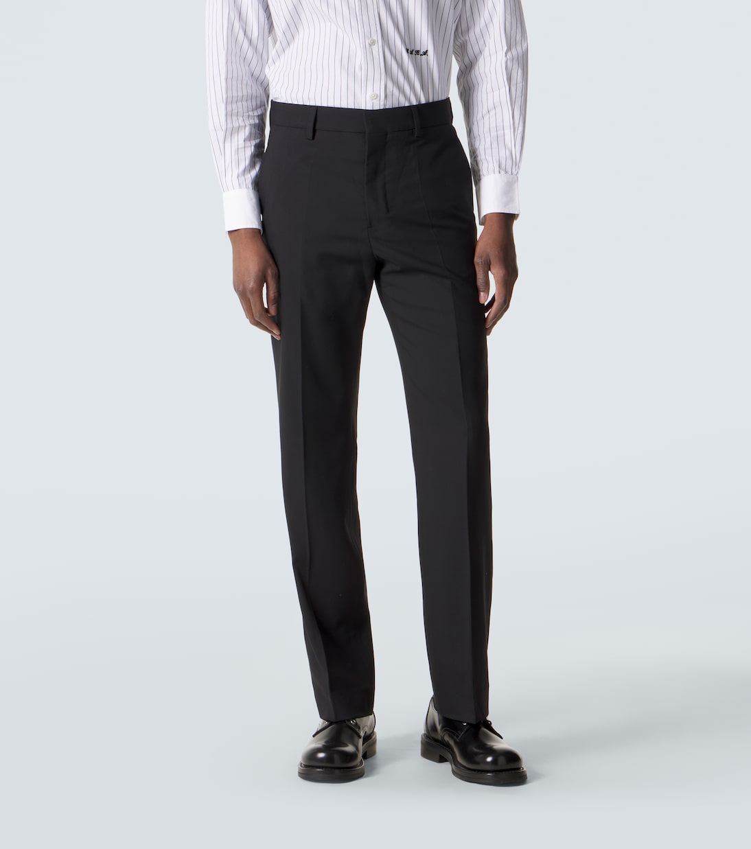 Virgin wool gabardine straight pants | Ami Paris