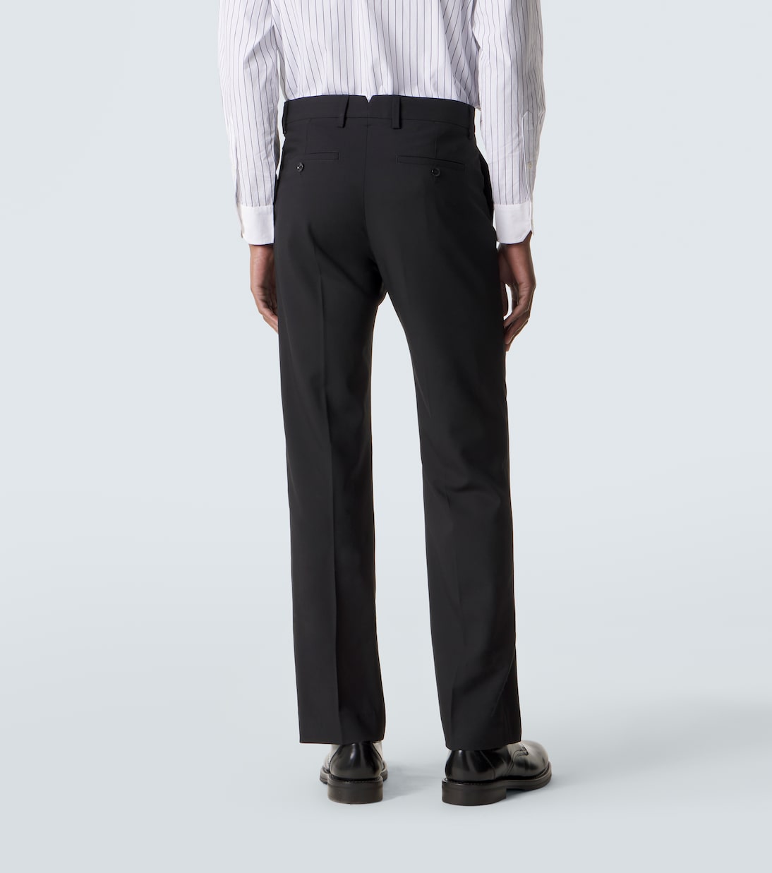Virgin wool gabardine straight pants | Ami Paris