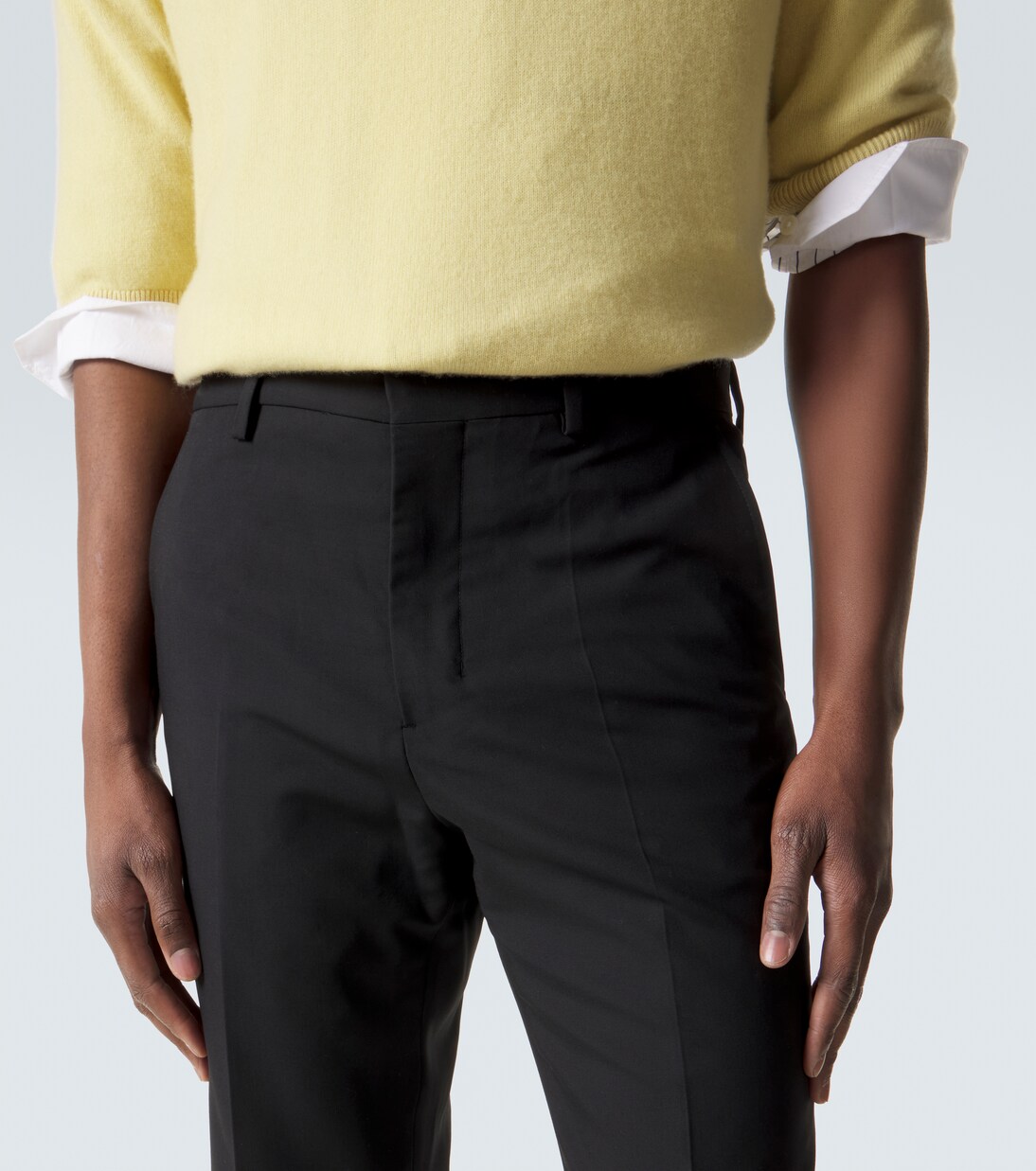 Virgin wool gabardine straight pants | Ami Paris