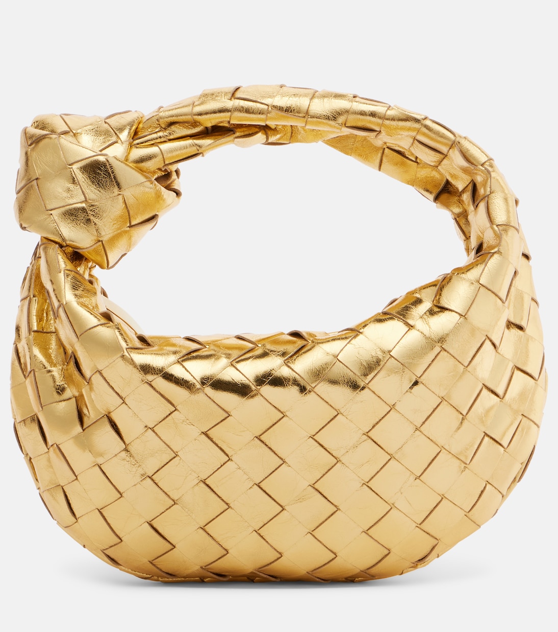 Jodie Intrecciato metallic leather tote bag | Bottega Veneta