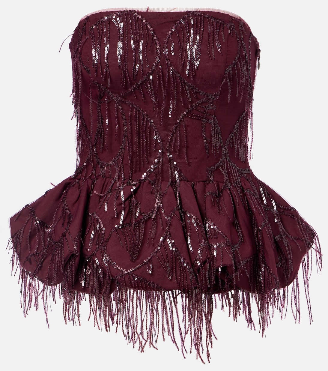 Top con peplum y lentejuelas | Rotate