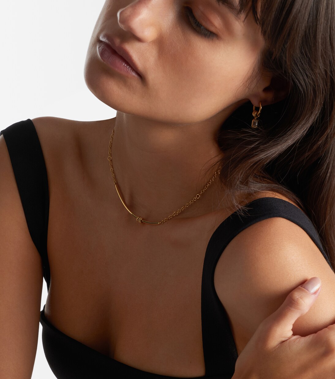 Collana Gravity Arc in oro 18kt con diamanti | Spinelli Kilcollin