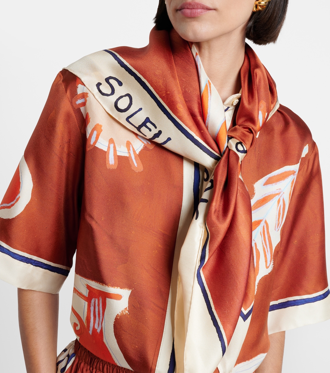 Soleil D'Amour silk scarf | Alémais