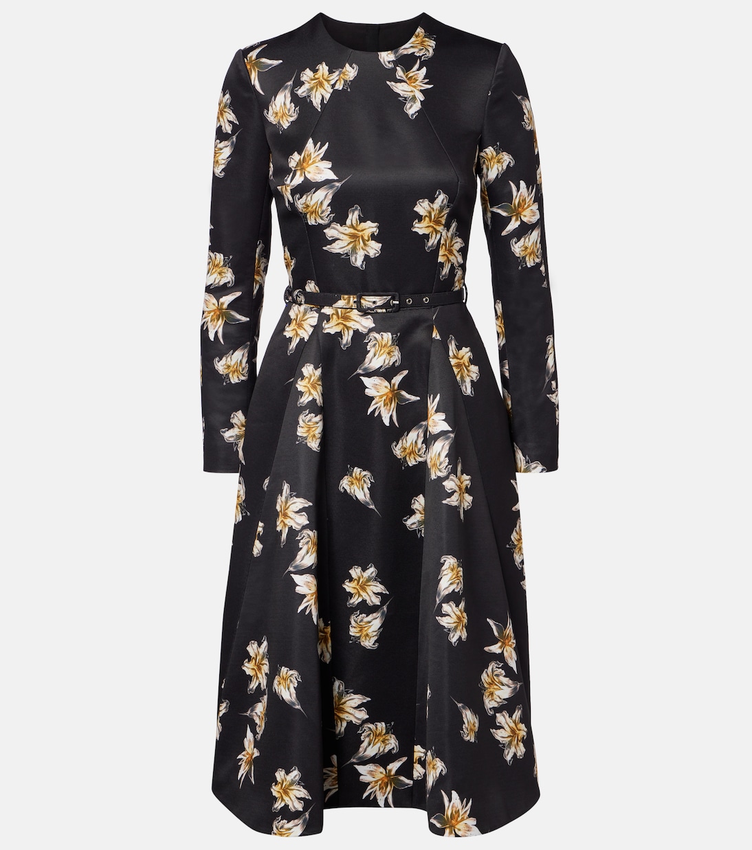 Uccellina floral duchess satin midi dress | Emilia Wickstead