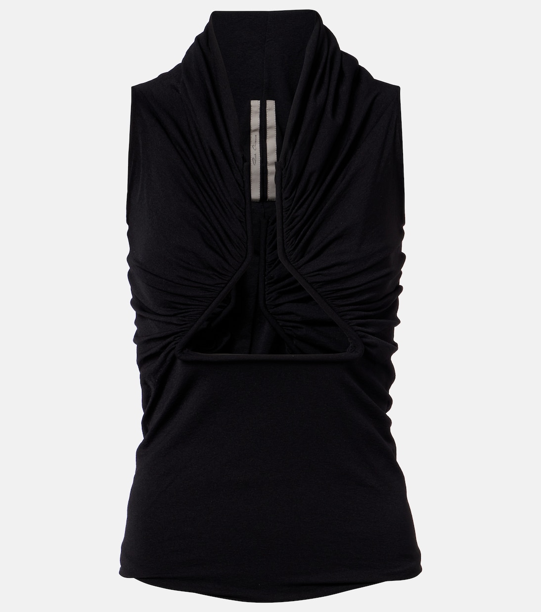 Cutout ruched jersey top | Rick Owens