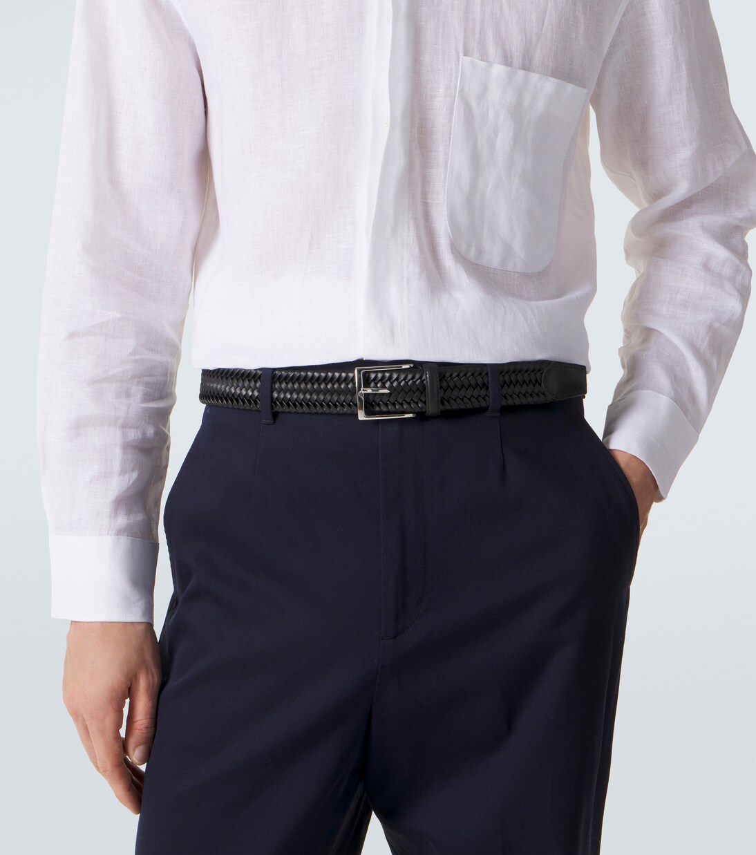 Ceinture tressée en cuir | Rubinacci