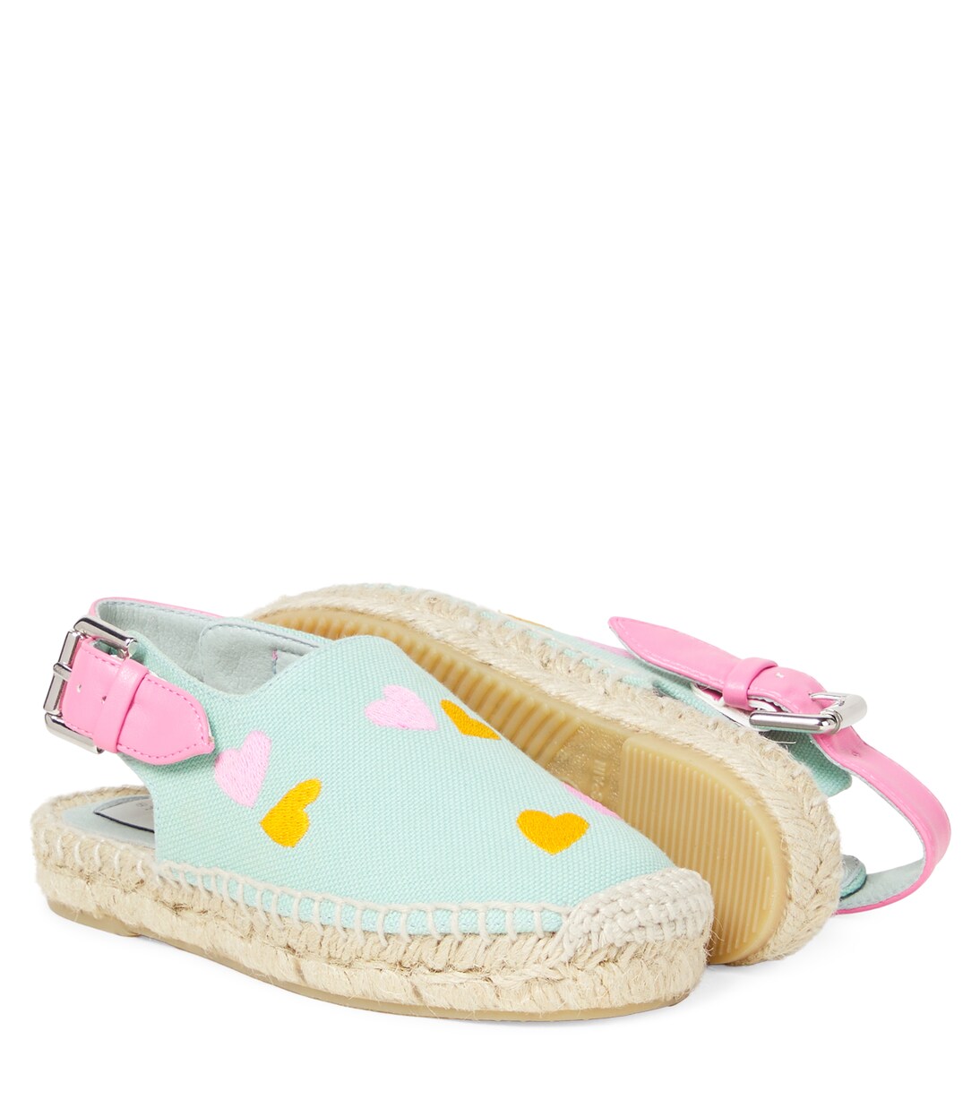 Embroidered canvas slingback mules | Stella McCartney Kids