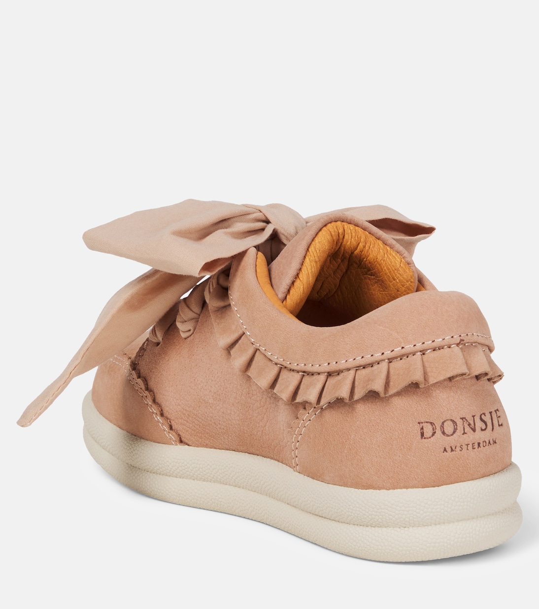 Lexley bow-trimmed leather sneakers | Donsje