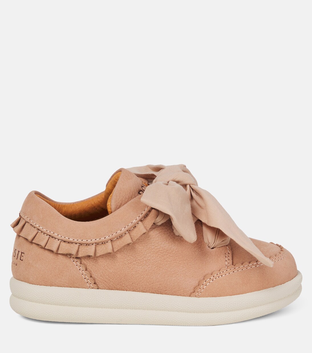 Lexley bow-trimmed leather sneakers | Donsje