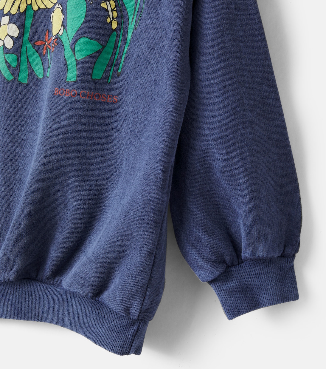Floral cotton fleece sweatshirt | Bobo Choses