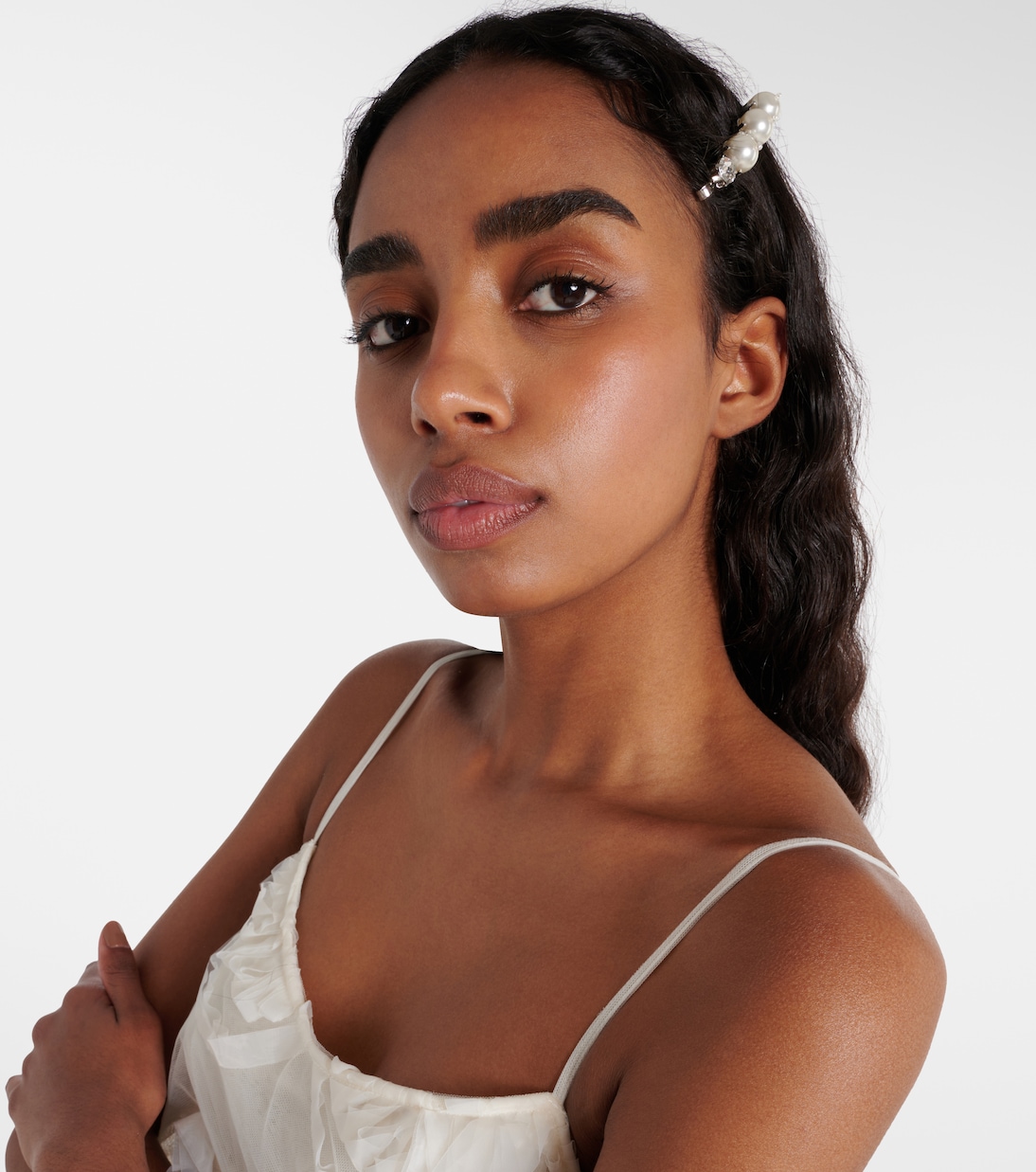 Fermacapelli con perle bijoux e cristalli | Simone Rocha